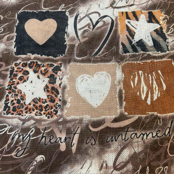 NWOT MADE IN ITALY Boutique Artistic Patchwork Sweater - Picture 3 of 4